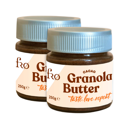 FRO 2’li Granola Butter Cacao Glutensiz Şekersiz Vegan Sürülebilir Kahvaltılık Ara Öğün 2x250gr