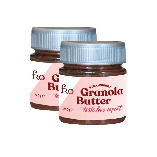 FRO 2’li Granola Butter Çilek Glutensiz Şekersiz Vegan Sürülebilir Kahvaltılık 2x250gr