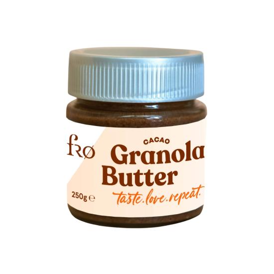 FRO Granola Butter Cacao Glutensiz Şekersiz Vegan Sürülebilir Kahvaltılık Ara Öğün 250gr